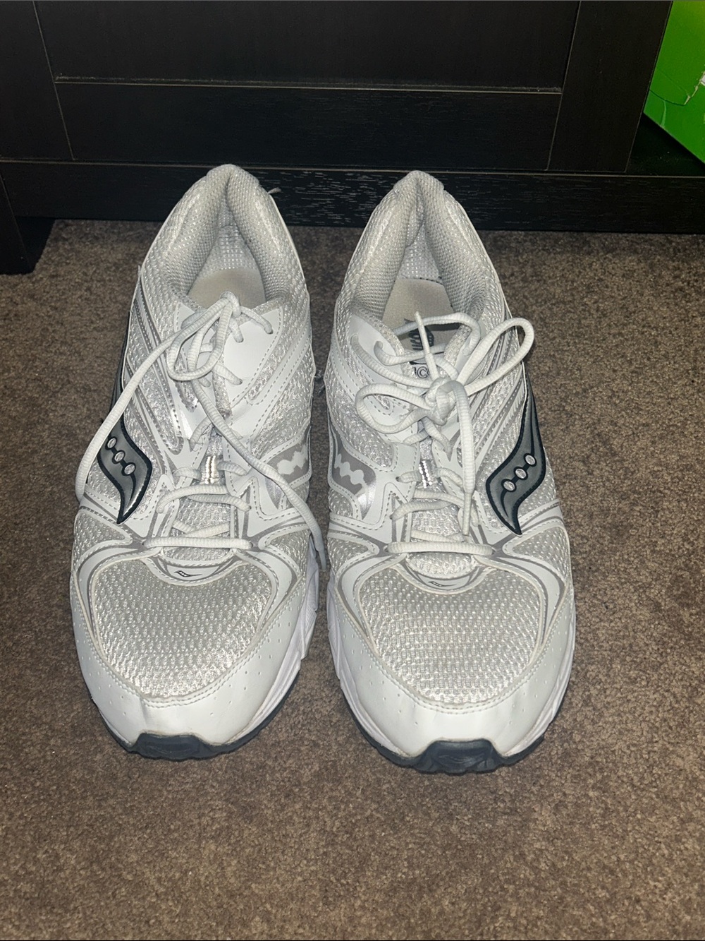 Saucony White and Gray Men’s Athletic Running Sneakers